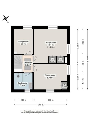 Floorplan - Ubbenasingel 10, 9909 AP Spijk
